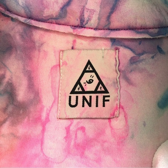 RARE UNIF I Dye Rainbow Neoprene Moto Jacket - Picture 8 of 16